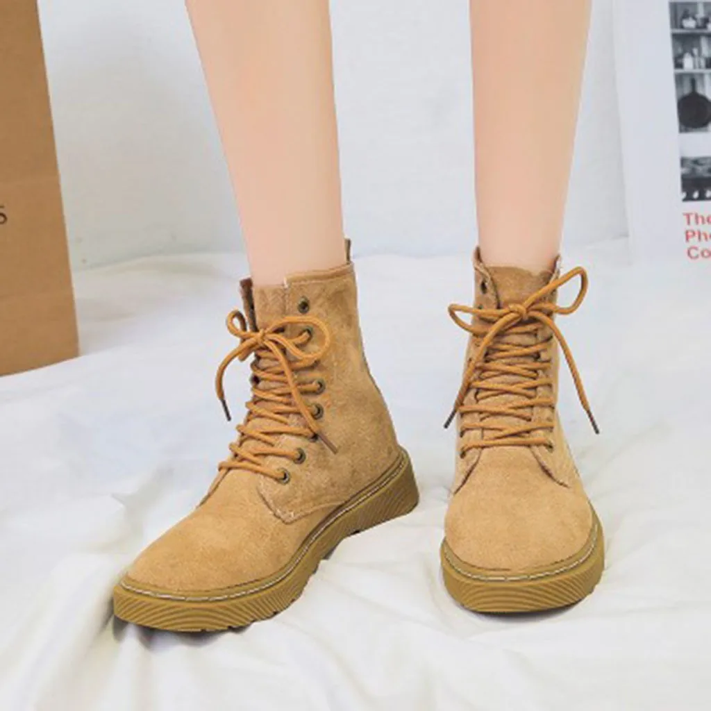 SAGACE ботинки коллекция 2019 года женская модная обувь из флока Прошитые Ботинки martin