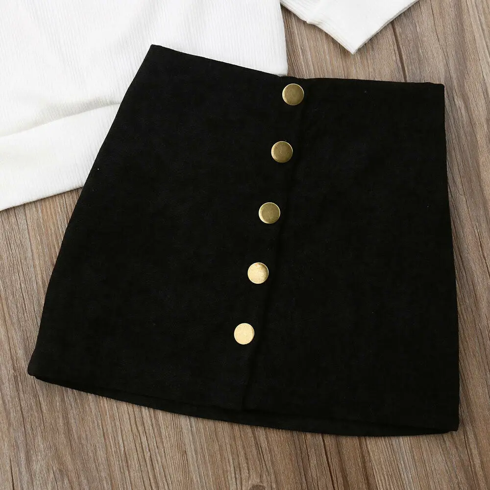 2019 г. Новая осенняя одежда из 2 предметов топы с длинными рукавами для маленьких