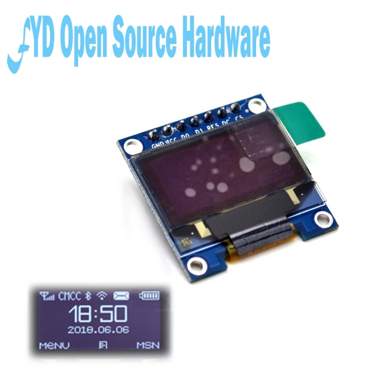 Модуль ЖК дисплея 0 96 дюйма IIC Серийный желтый синий 128X64 I2C SSD1306 12864 плата с экраном