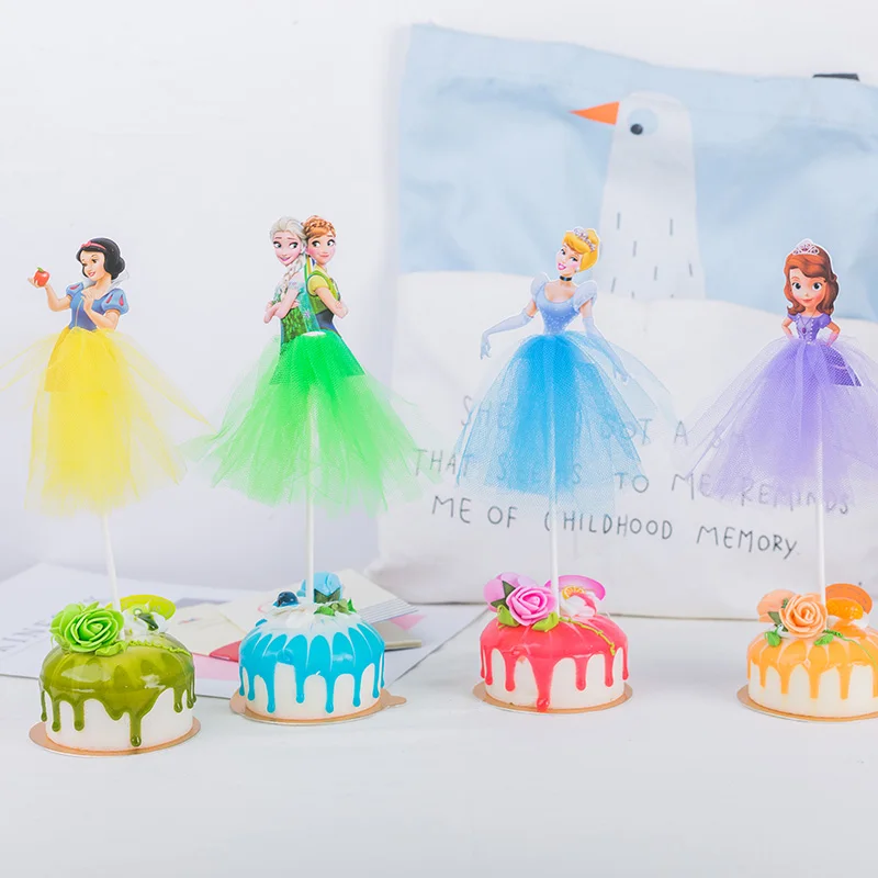 1 шт./лот Disney Frozen Elsa Princess украшение для дня рождения детский Топпер торта девочек