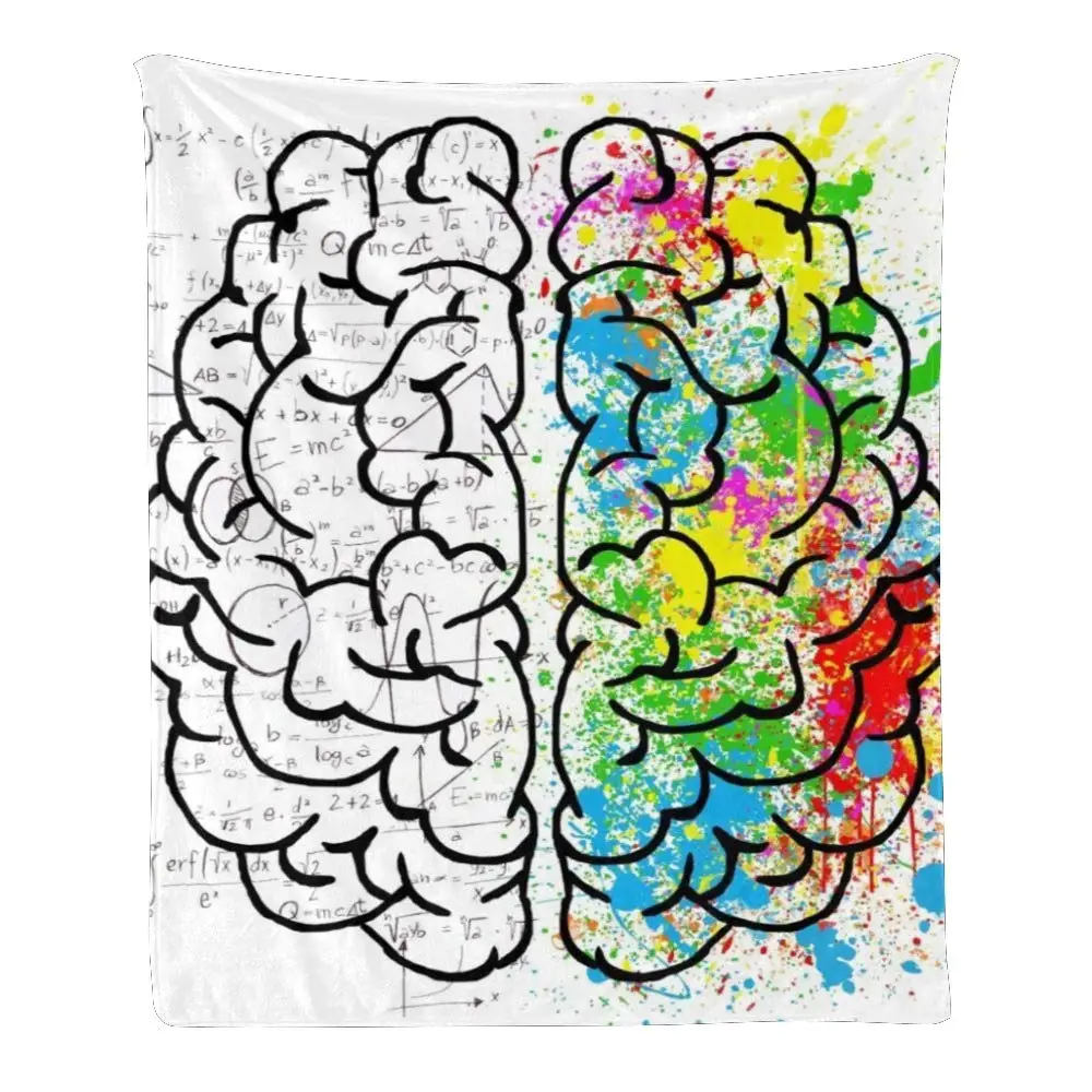 

Custom Super Soft Throw Blanket Fleece Blanket for Couch Sofa Bed Gift Brain