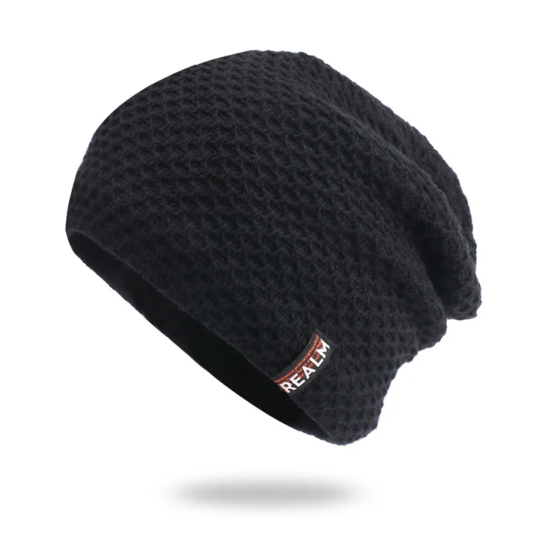 

Winter Hats For Woman Men Thermal Knitted Slouchy Beanie Hat Outdoor Windproof Ski Cap Baggy Slouch Hats Warm Letter Bonnet