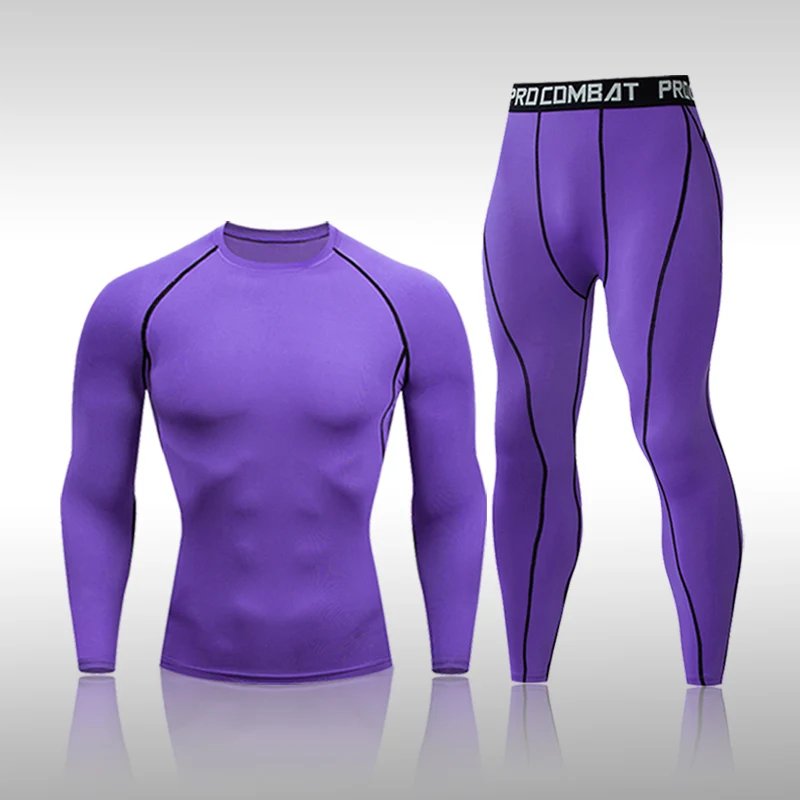 

2-piece Sets Compression Suits Men's Quick Dry Set Clothes Sport Running MMA Jogging Gym Work Out Fitness Tracksuit Clothing