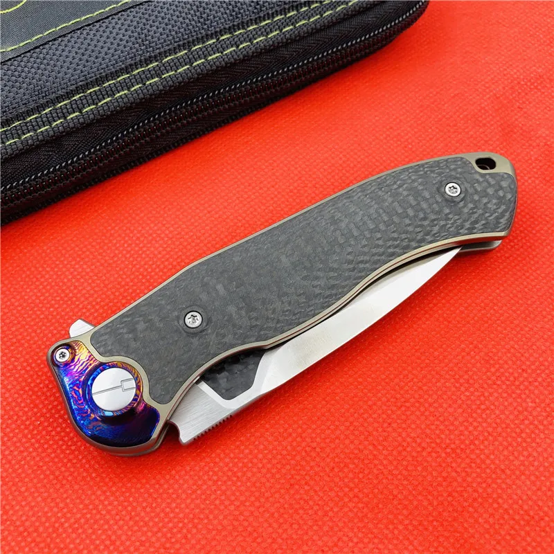 VENOM BONE DOCTOR M390 Titanium CF Flipper folding knife outdoor camping hunting survival pocket kitchen fruit knives EDC tools |