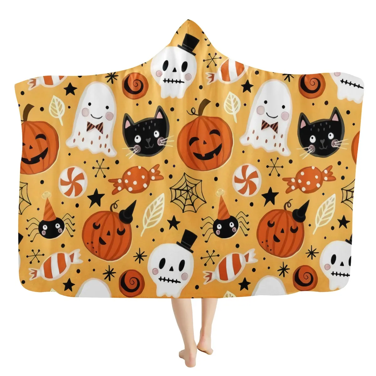 

Супермягкие зимние толстовки большого размера, Женские флисовые теплые одеяла для телевизора на Хэллоуин, Фланелевое Флисовое одеяло унис...