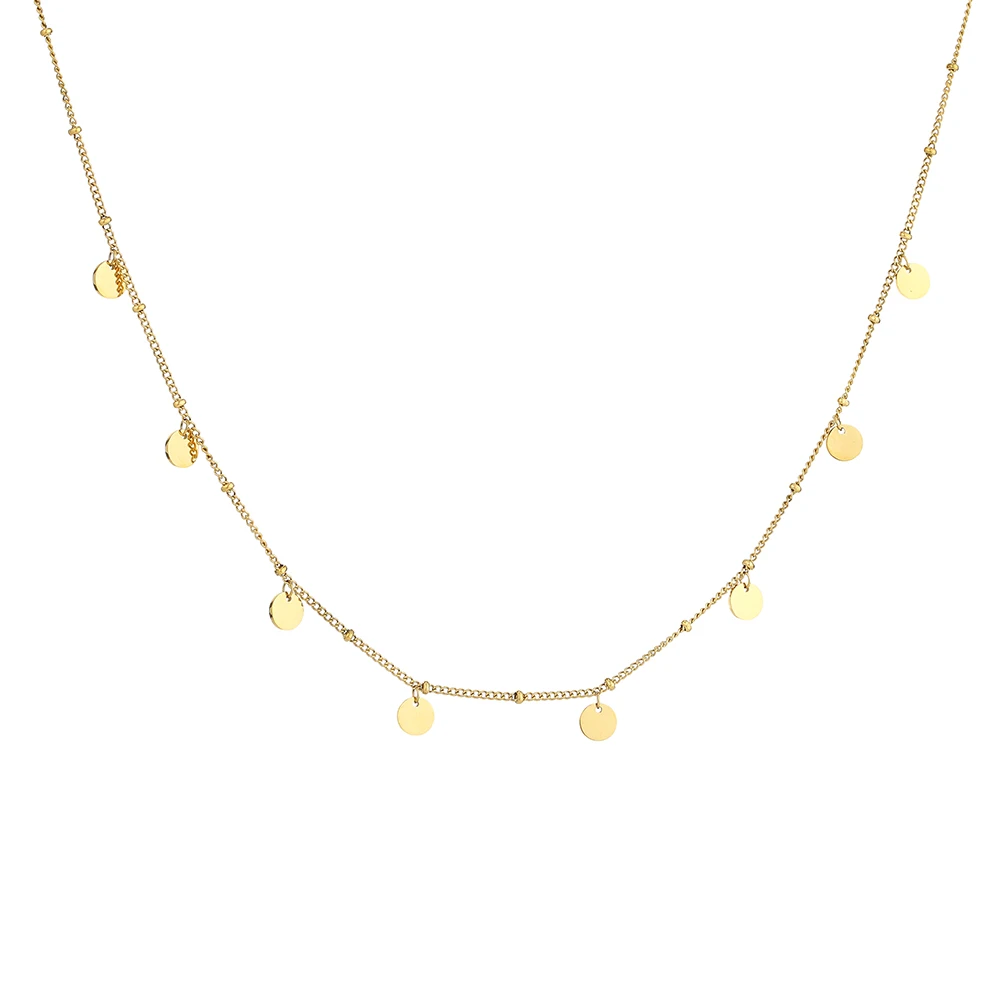 Mavis Hare круги с помпоном бусинами и цепочкой Цвет Цепочки ожерелья