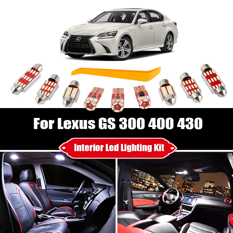 For Lexus GS 300 400 430 350 450h 250 200t GS300 GS400 GS430 GS450h GS250 GS200t 1991-2018 Accessories Canbus LED Interior Light