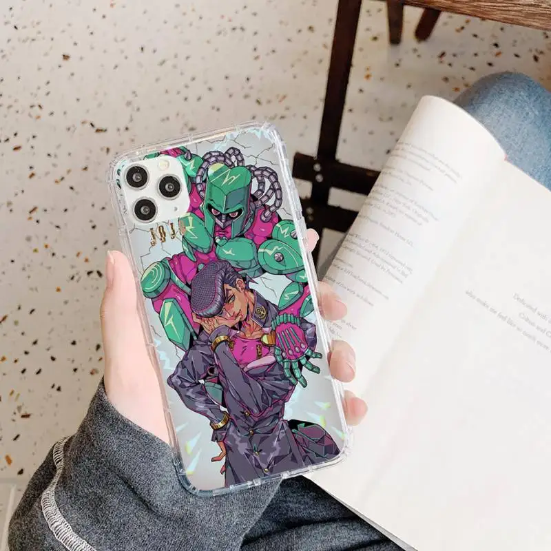 

JoJo Bizarre Adventure Phone Case Transparent for iPhone 11 12 mini pro XS MAX 8 7 6 6S Plus X 5S SE 2020 XR