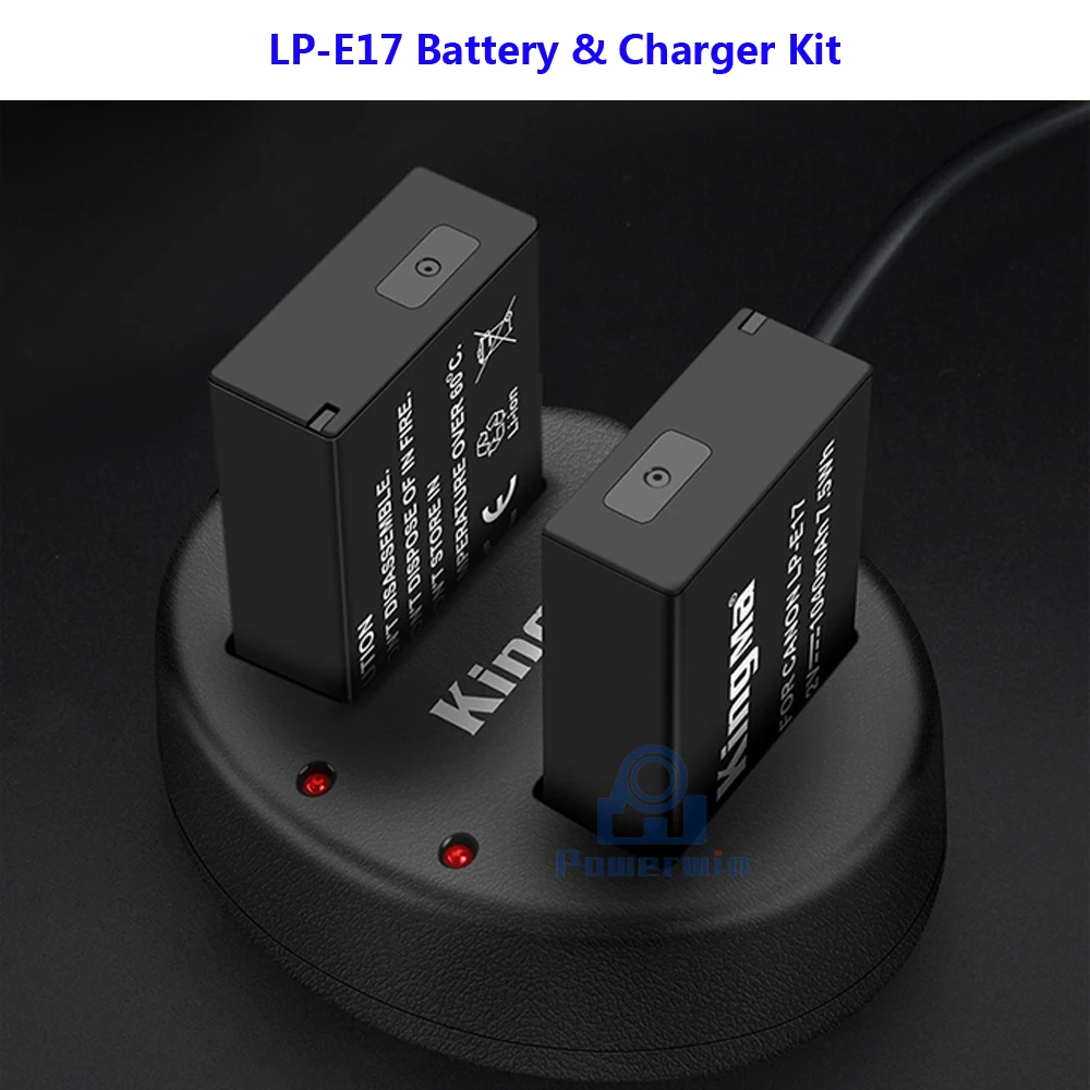 Kingma LP E17 Камера Li Ion Батарея 7 4 v 1040 мА/ч два Зарядное устройство Комплект для