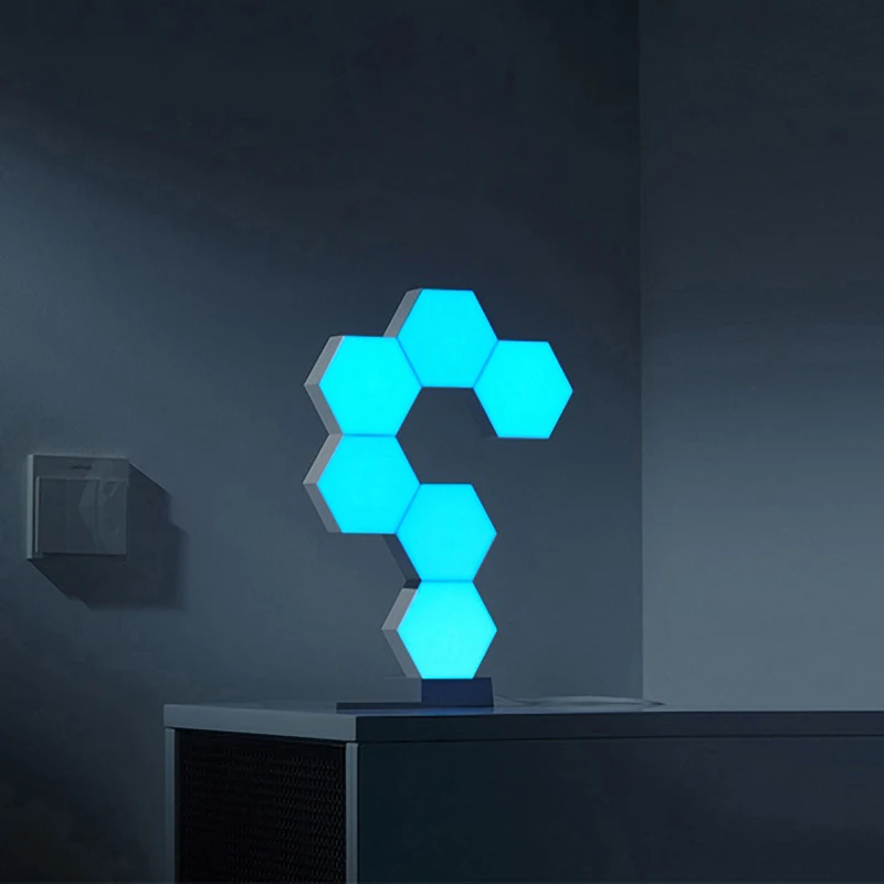 Квантовый сенсорный RGB ночник светодиодный шестиграсветильник светильник с