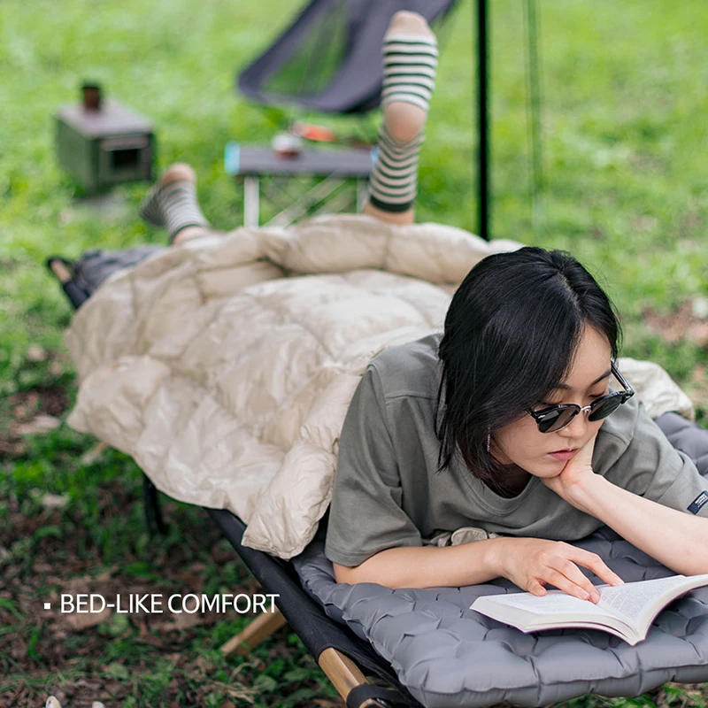 Туристический надувной матрас Naturehike нейлоновый портативный легкий двойной