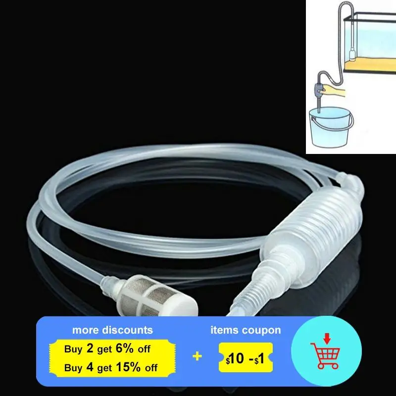 

Hand-actuated manual pump Water Cleaner Tool Siphon filter pump, aquarium tank cleaning tools Water Changer pipe for water fish