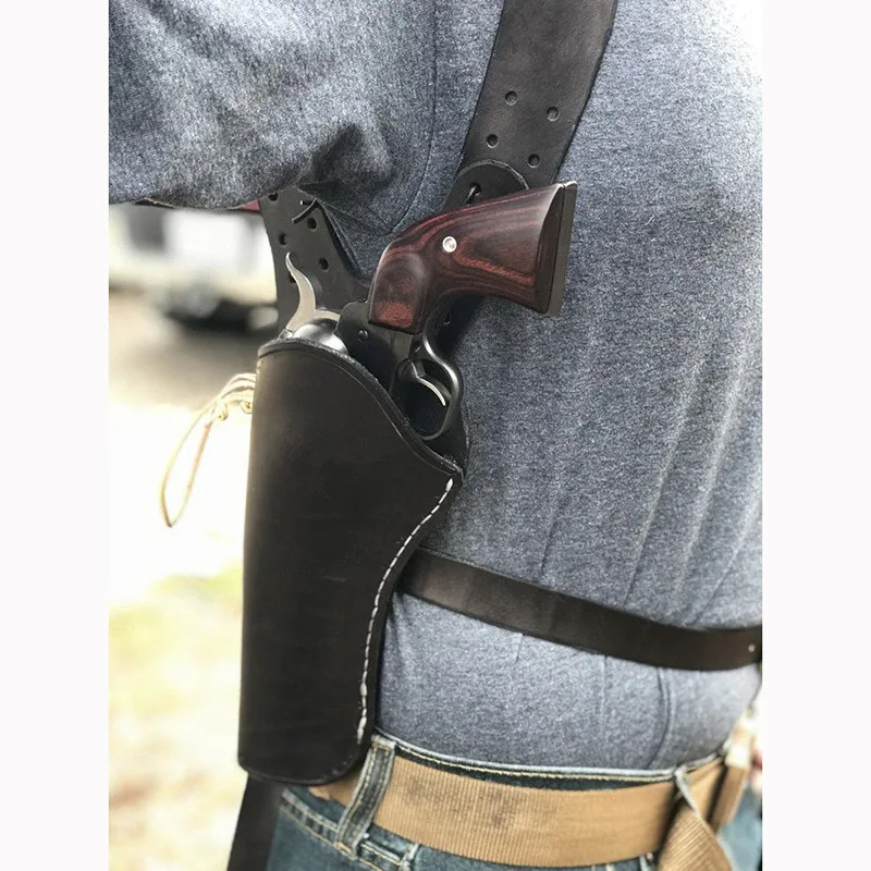 Двойной держатель для пистолета в стиле стимпанк готика мужчин и женщин кожаный
