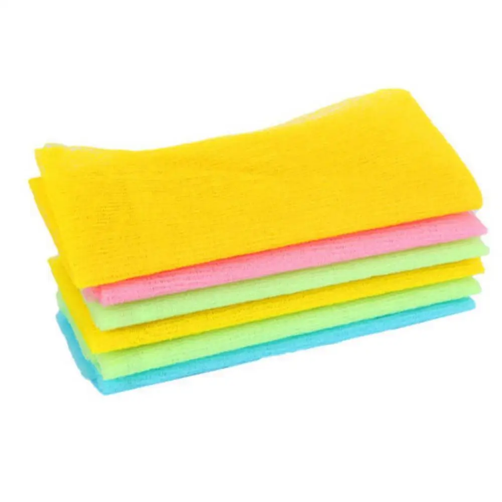 

60% Hot Sale Exfoliating Nylon Bath Shower Body Skin Cleaning Washing Scrubbing Cloth Towel Long Back Rubbing Foam Bath Towel