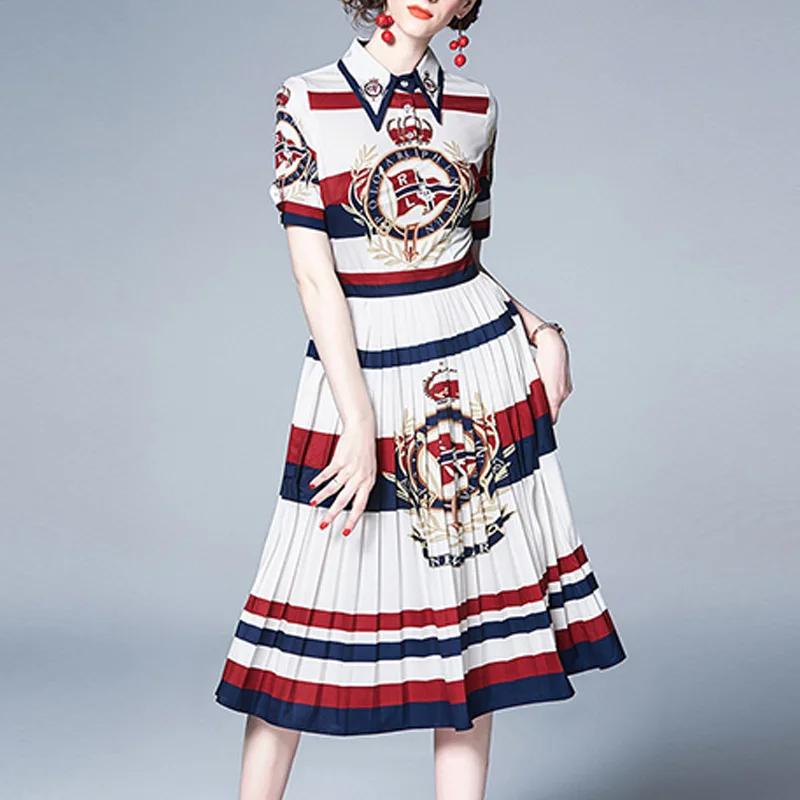 Женское платье в винтажном стиле с короткими рукавами талии тонкие