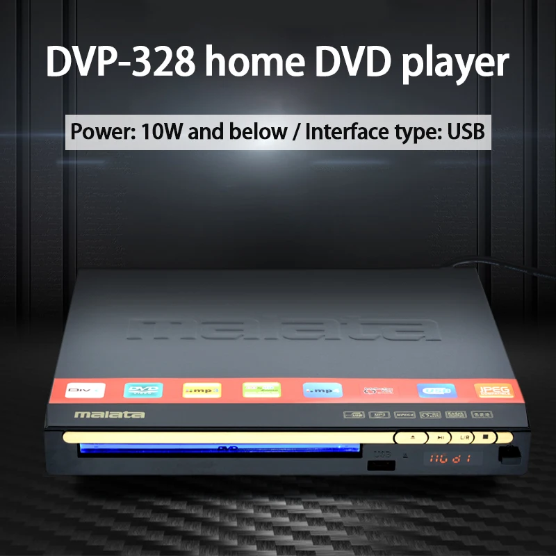 

KYYSLB DVP-328 10 Вт домашний Dvd-проигрыватель типа лоток Vcd проигрыватель Cd детский кинопроигрыватель высокой четкости