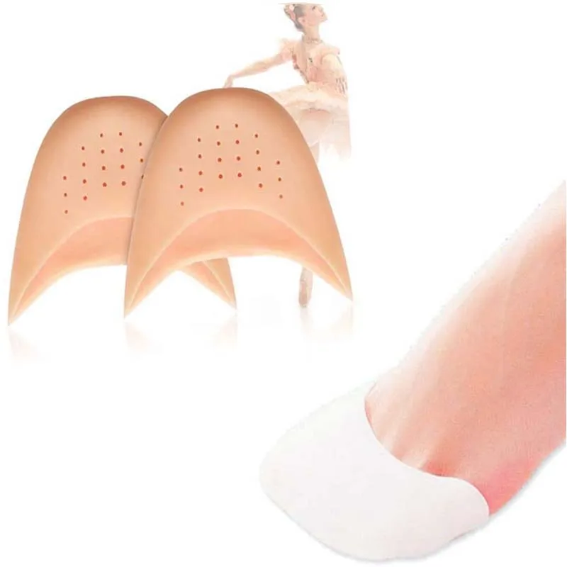 

1 Pair Silicone Gel Toe Caps Soft Ballet Pointe Dance Athlete Shoe Toe Pads Toe Protector with Breathable Hole