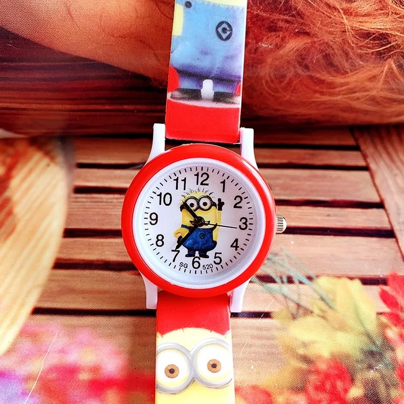 Новые милые детские Мультяшные Желтые часы с силиконовым гелем