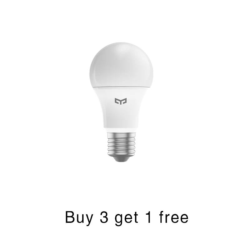 White 3pcs XIAOMI MIJIA лампа yeelight светодиодный светильник лампы E27 для умного дома потолочный светильник люстра 7 Вт 9 Вт прикроватная настольная и напольная лампа лампы - Испускаемый цвет: White 3pcs
