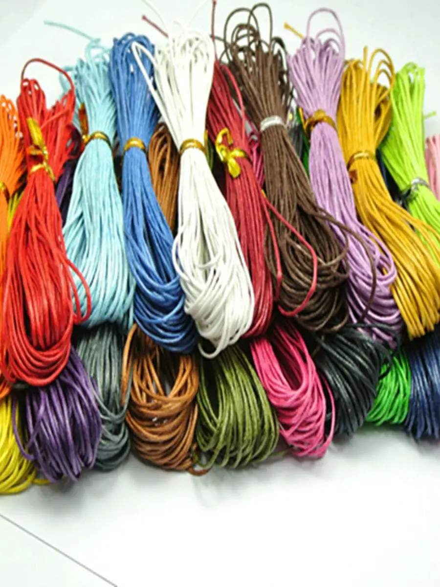 Хлопковый вощеный шнур с бисером 200 метров смешанный цвет 1 мм для браслета 20