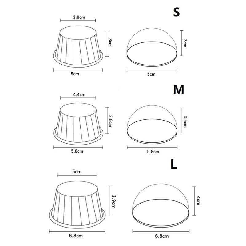 100pcs Cupcake Transparent Lid Cover For Baking Cups Muffin Paper Cup Clear Cake Case Dome Holder Box Container | Дом и сад