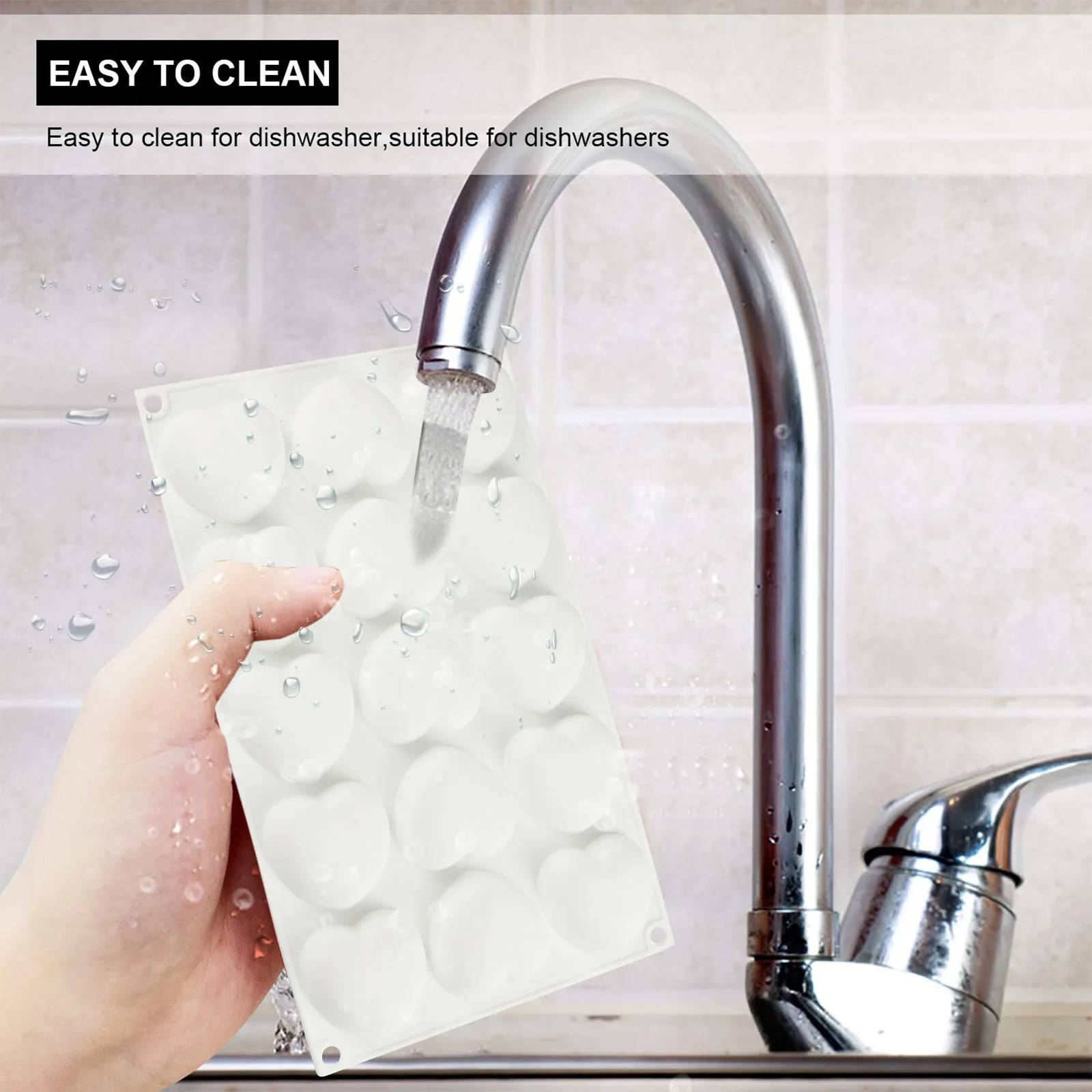 15 отверстий любовь силиконовая форма для выпечки тортов 3d Сердце Форма Fondant