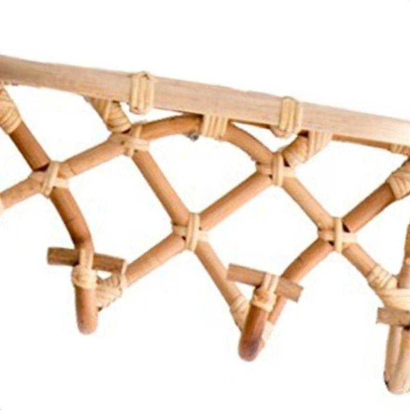 

Rattan Clothes Hanger Hook Storage Rack Organizer Wall for Coat Hat Towel Handbag Holder Bathroom Accessories