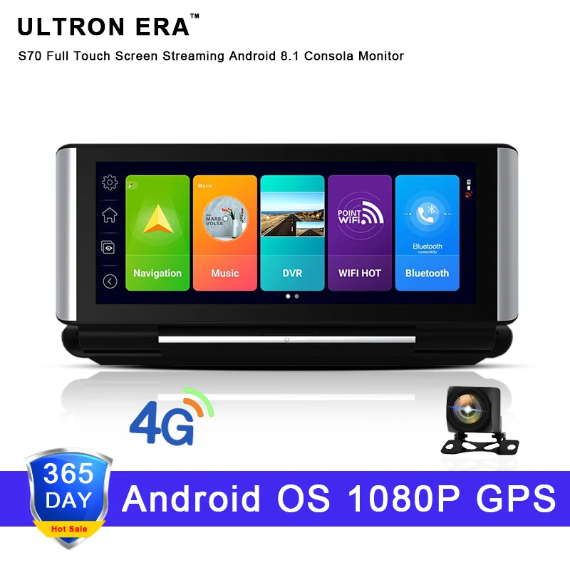 S70 Pro 4G ADAS Автомобильный видеорегистратор Android 8 1 WiFi DVR камера FHD 1080P двойной