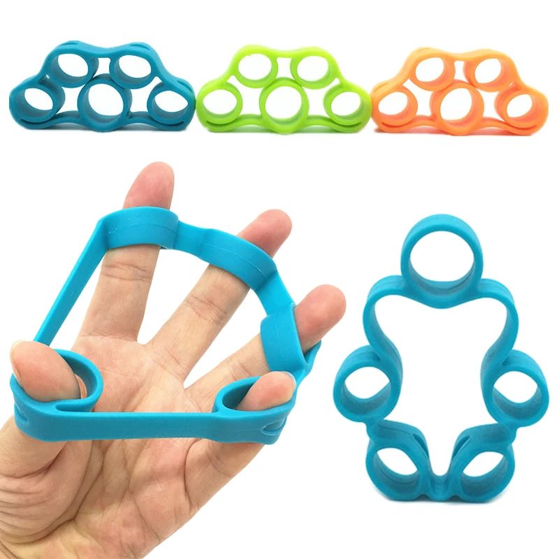 

Hand Grips Hand Finger Band Tension Strength Exercise Trainer Strengthener Grip 3 Color Portable Fitness Body Building Grips