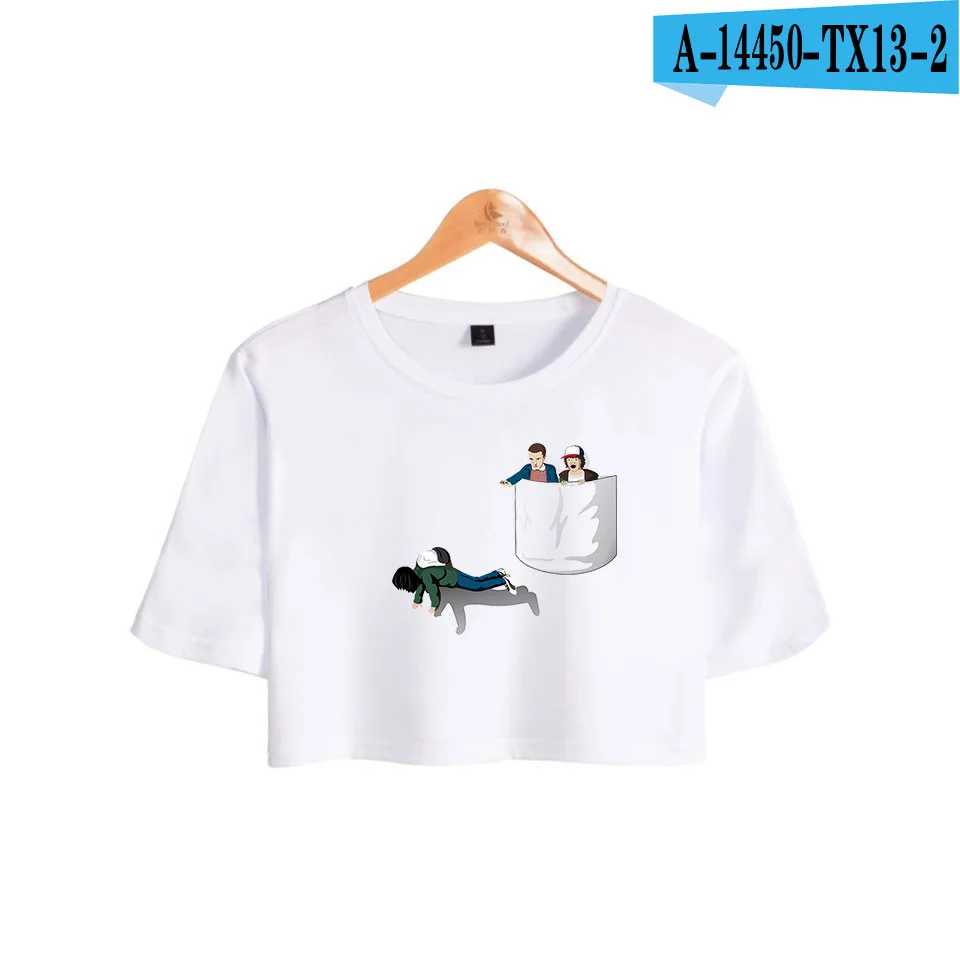 white Футболка для девочек, футболки с пупками, короткие футболки Harajuku, сексуальные модные летние топы с открытым животом, футболки для женщин - Цвет: white