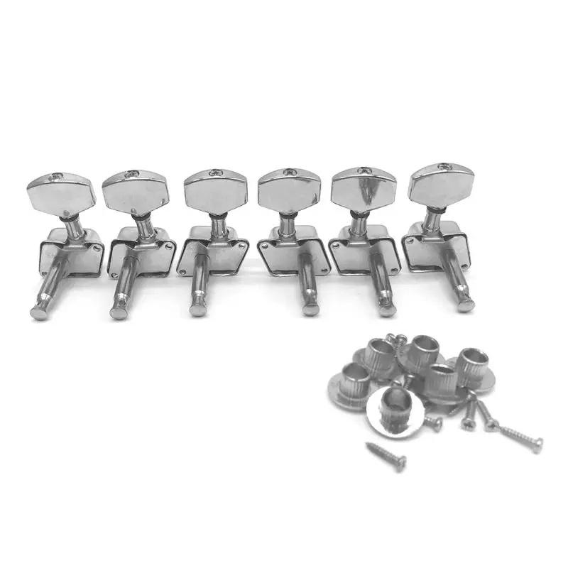6Pcs Acoustic Guitar Machine Heads Knobs Folk Wooden String Tuning Pegs Tuner (3 Left + 3 Right) | Спорт и развлечения
