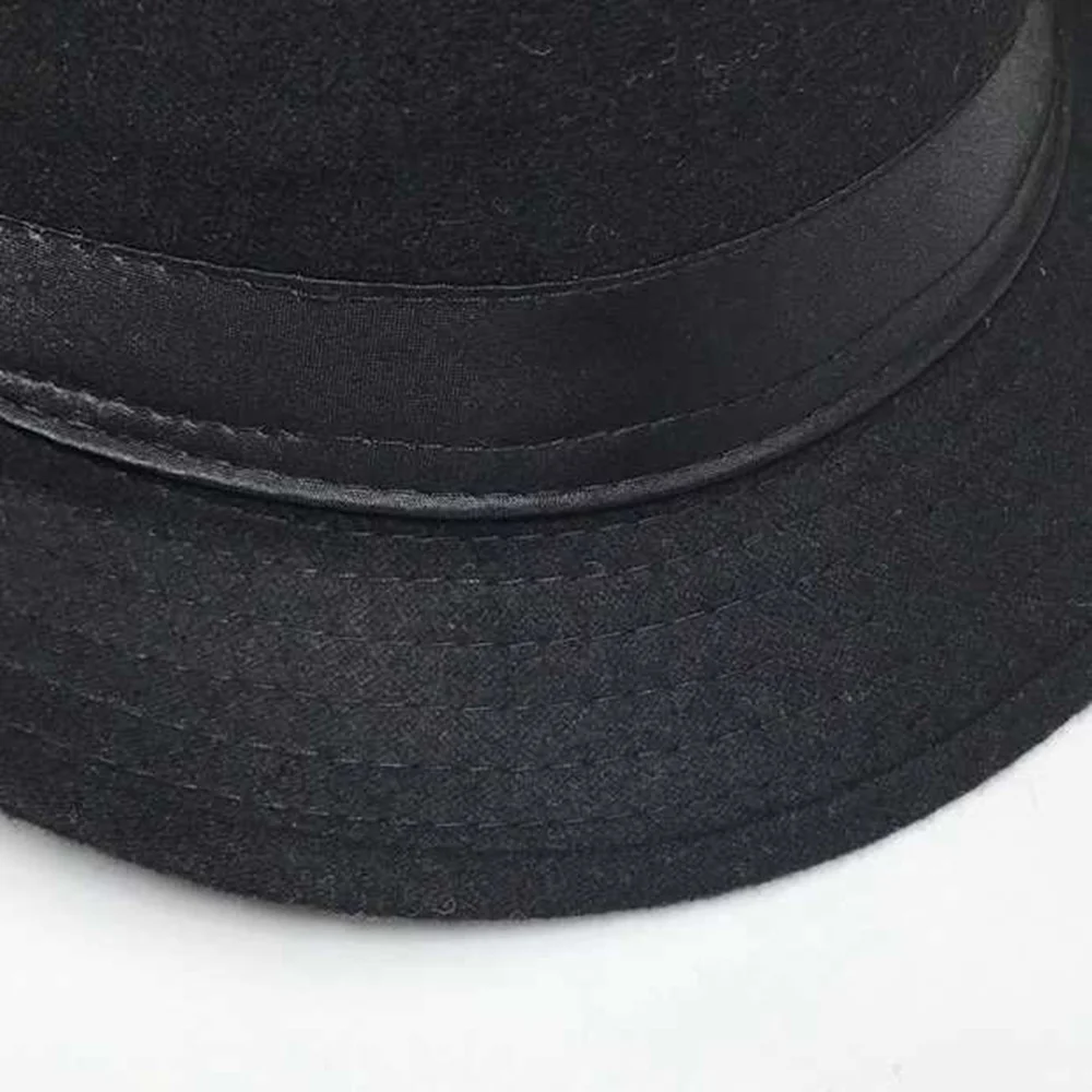 

2019 Brand New Fashion Pure Cato Men Great Rand Cap Winter Reef Fedora Floppy Male Jazz Hat Vintage Popular Wool Cap