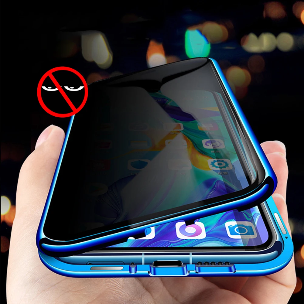 Надежное закаленное стекло Магнитный чехол для huawei P30 Pro mate 20 Анти ползучий