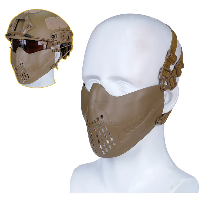 

Армейская полумаска для страйкбола, дышащая Военная маска для пейнтбола, стрельбы, охоты, CS Wargame, тактические боевые маски для лица