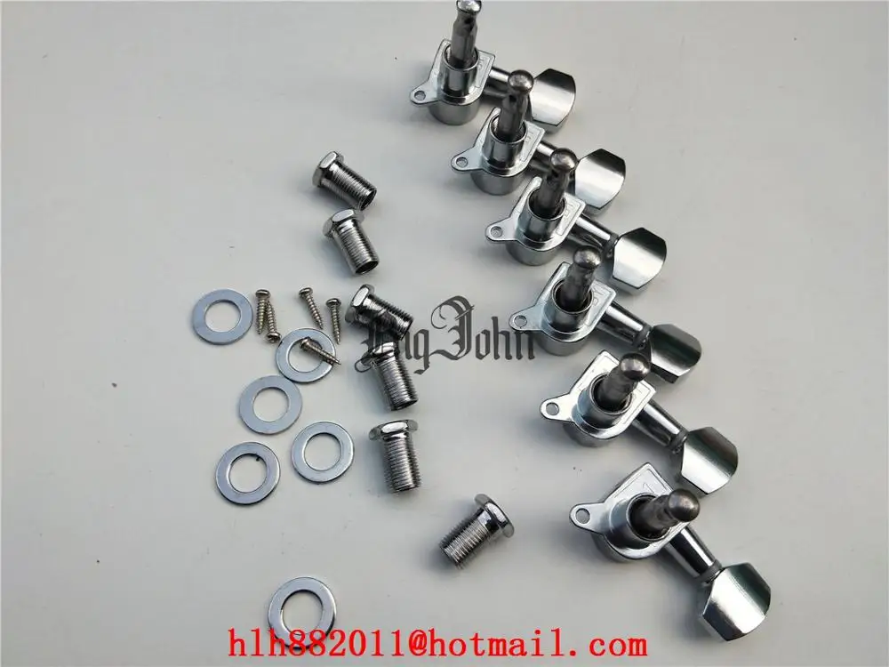 Левшей электрогитара Тюнинг колышки Хромовая гитара Кнопка 6 штук для одного