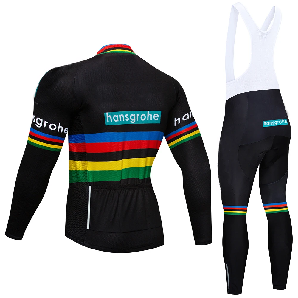 Горячие hansgrohe длинный рукав Велоспорт Джерси набор комбинезон Ropa Ciclismo велоодежда MTB велосипед Джерси Униформа мужская одежда