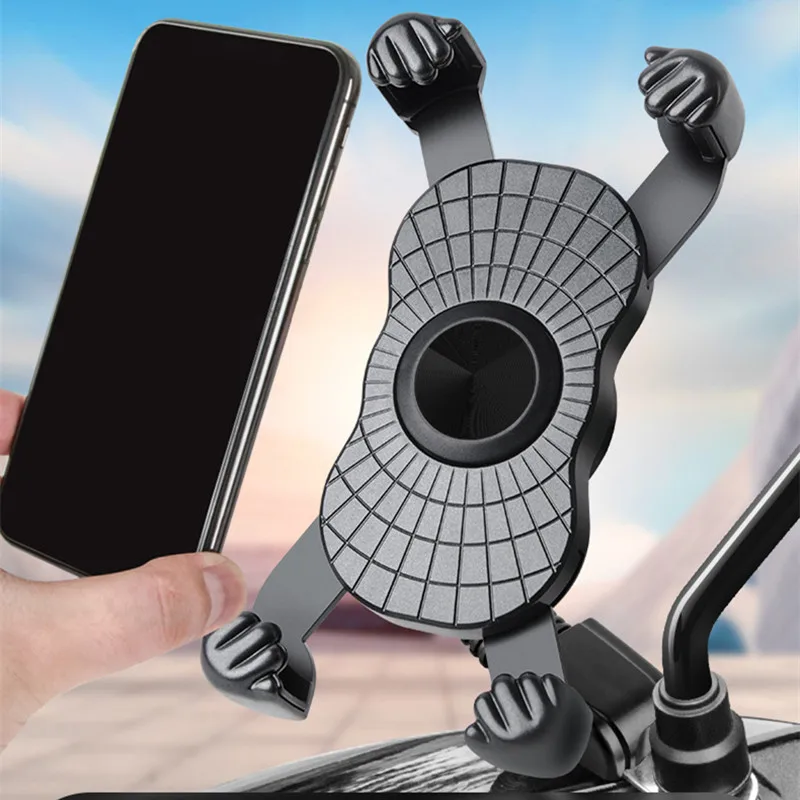 

Подставки для телефона из алюминиевого сплава, держатель для телефона на мотоцикл, крепление на зеркало заднего вида, велосипедная подстав...