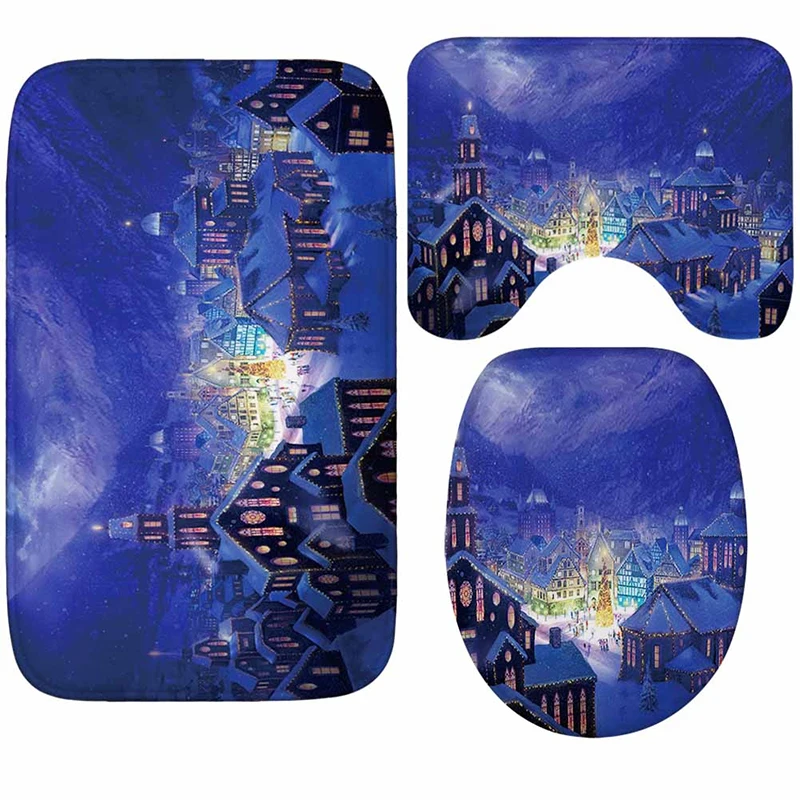 Рождественский коврик для ванной Zeegle нескользящий пола Впитывающий Коврик