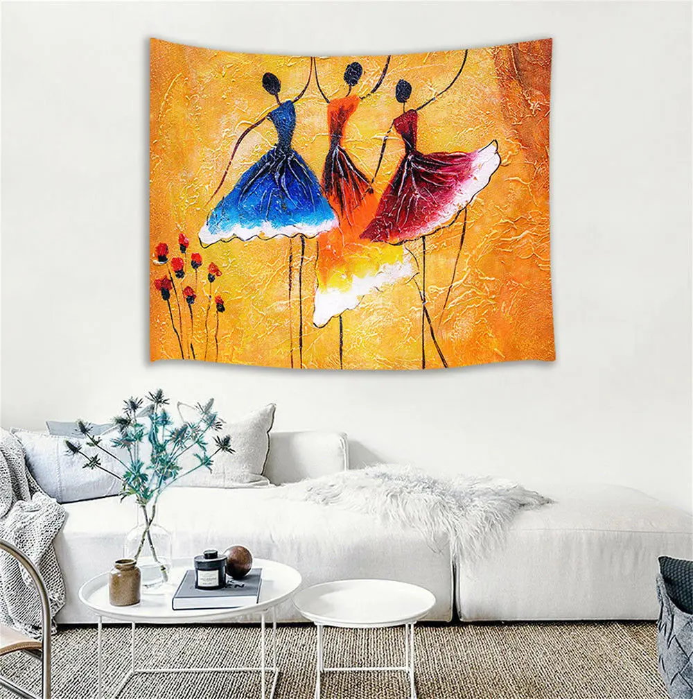 Красивая девушка Танцующая тень гобелен настенный подвесной гостиная спальня