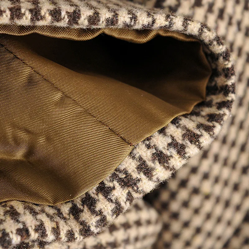 

BLSQR Houndstooth Women Work Blazer Jacket Casual Single Button Suit Jacket Female 2020 Slim Female Blazers Girls Blazer