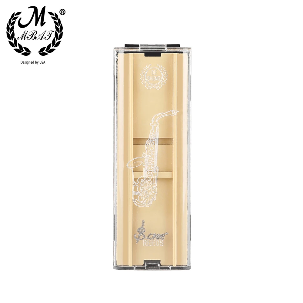 

M MBAT Portable Sax Reed Box Clarinet Reed Protection Box General Tools for Saxophone Music Instrument Accessories Hold Two pcs