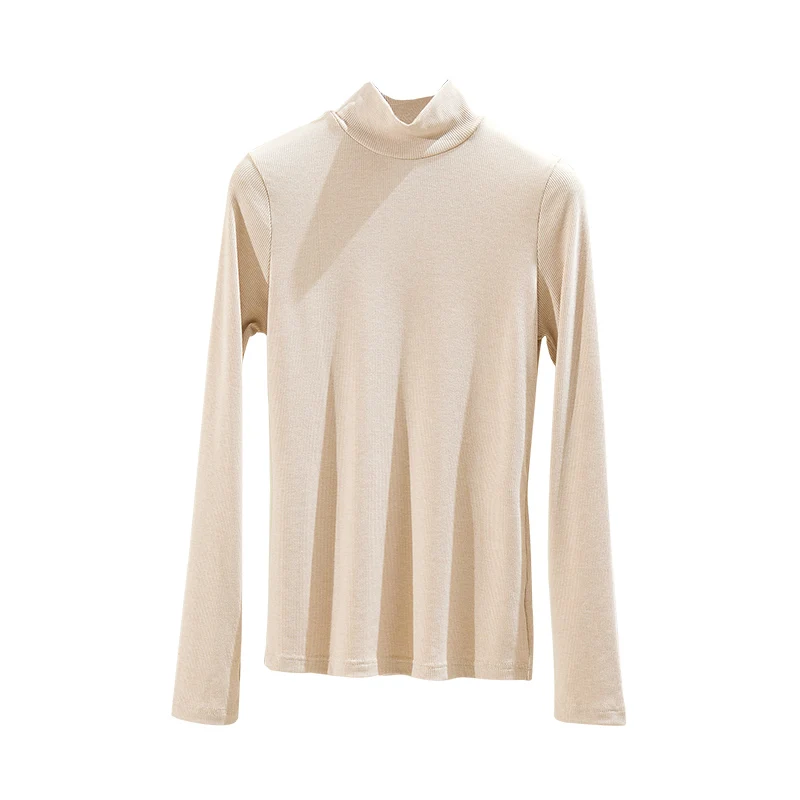 

New Spring Top Sexy T Shirt Women Elasticity T-Shirt Korean Style Tee Woman Clothes Slim Tshirt Female Skinny Long Sleeve Tops