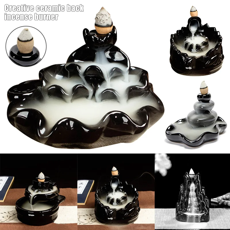 7 видов стилей Творческий дом Декор обратного Stick Ладан горелки Керамика кадило