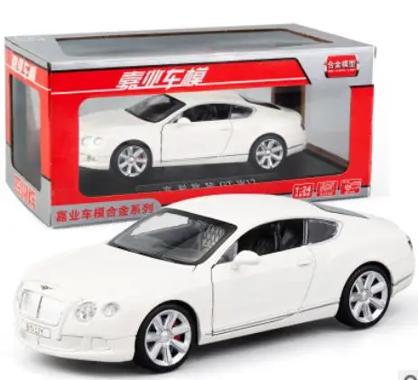 White with box 1:24 моделирование Бентли Континентальный сплав модель автомобиля коллекционная игрушка автомобиль литье под давлением модель внутреннего украшения Дети День рождения - Цвет: White with box