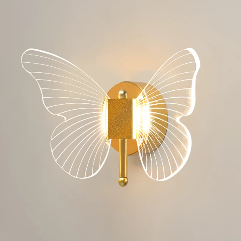 

LED Butterfly Wall Lamp Indoor Lighting Wall Lampras For Home Bedroom Bedside Living Room Decoration Background Staircase Light