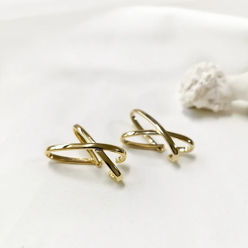 Индивидуальный стиль панк геометрические металлические серьги-клипсы для