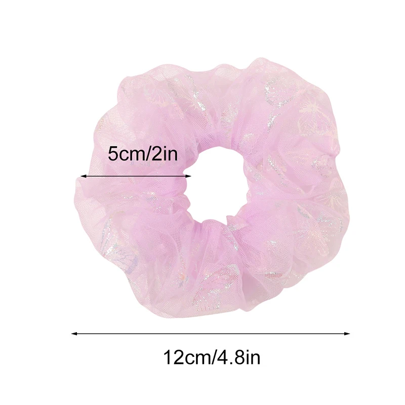 

2020 Girls Lace Scrunchie Kawaii Elastic Mesh Hair Bands Women Chiffon Hair Rope Ponytail Transparent Tulle Hair Accessories