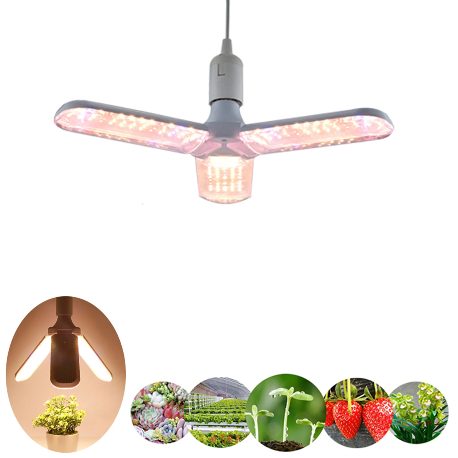 Newest LED Grow Light Full Spectrum Plant Lamp Warm Light Growing Bulb Adjustable for Indoor Plants Seedling Flowers Fitolamp