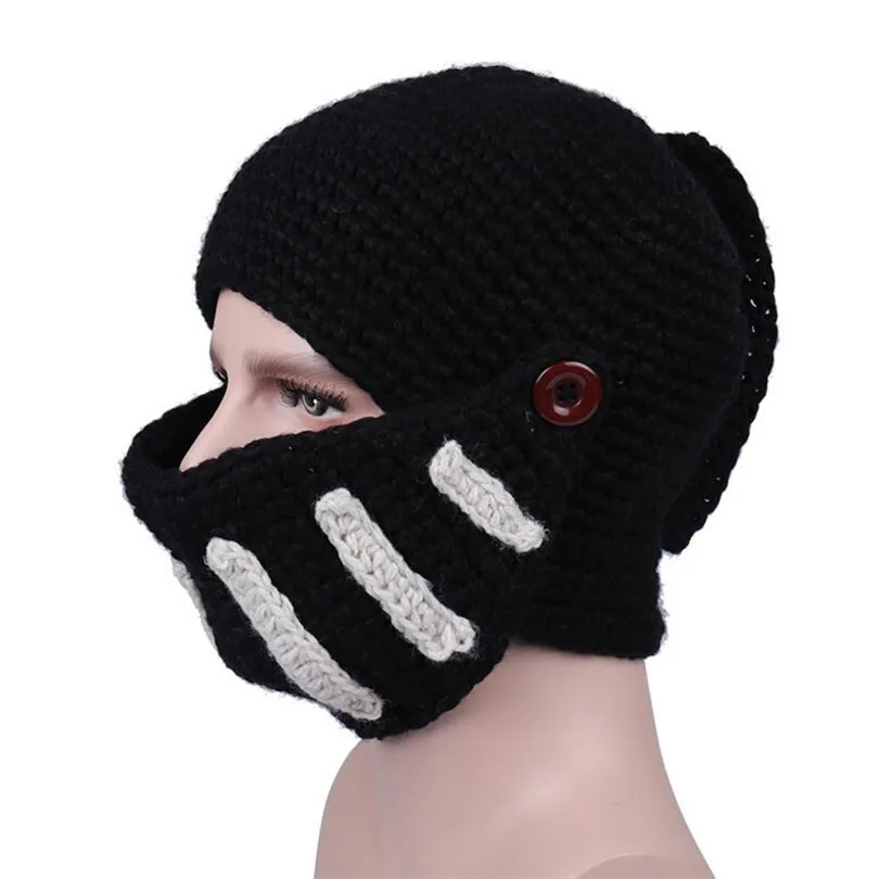 Мужская вязаная шапка VIIANLES шапка-Балаклава в римском стиле с изображением