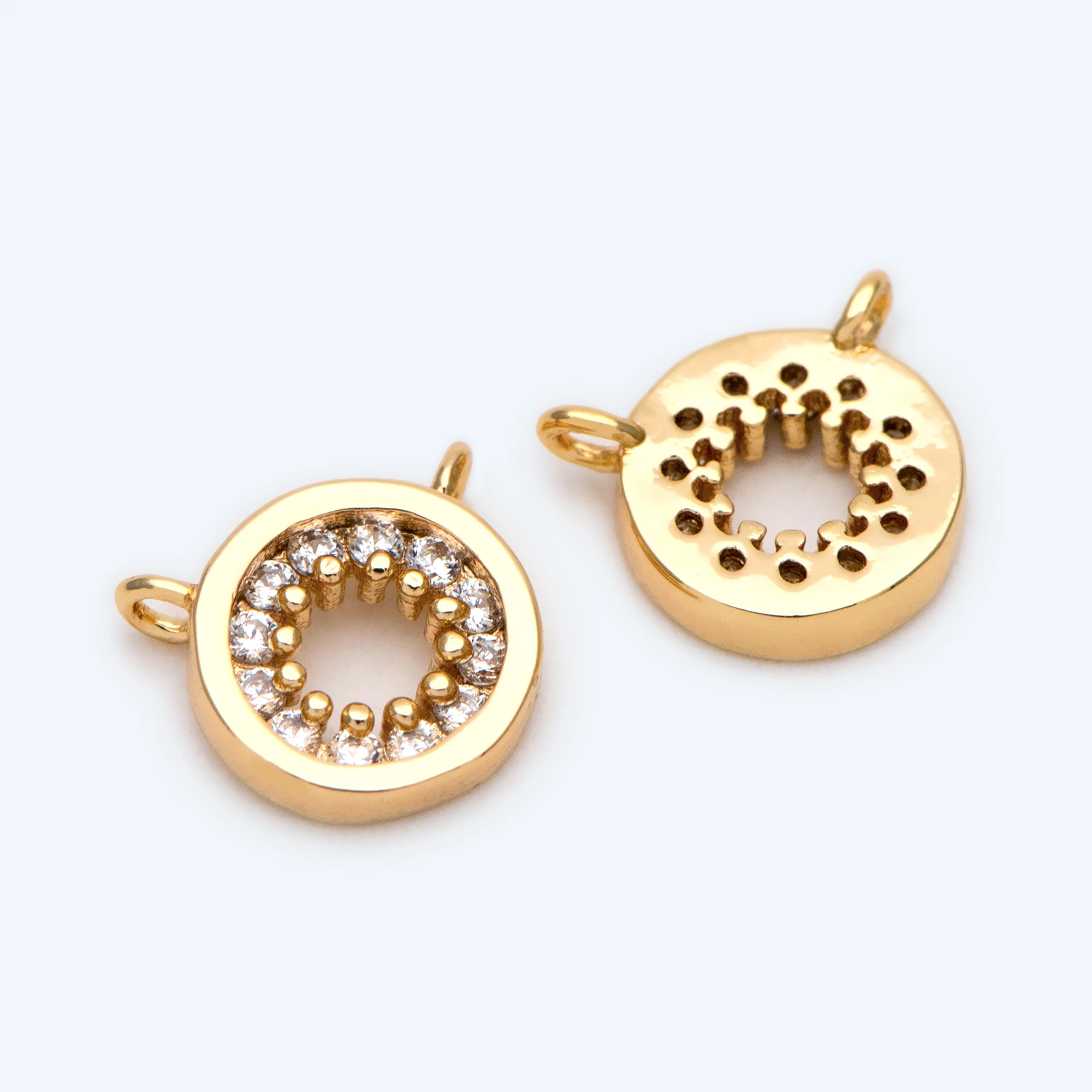 

Кольцевой Соединитель с покрытием из фианита, 4 шт, латунь с покрытием из 18-каратного золота, кольцевая подвеска (GB-2373)